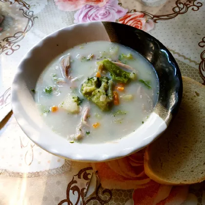 Суп с брокколи 🥦(на втором бульоне)