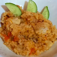 Рис с куриной грудкой и овощами