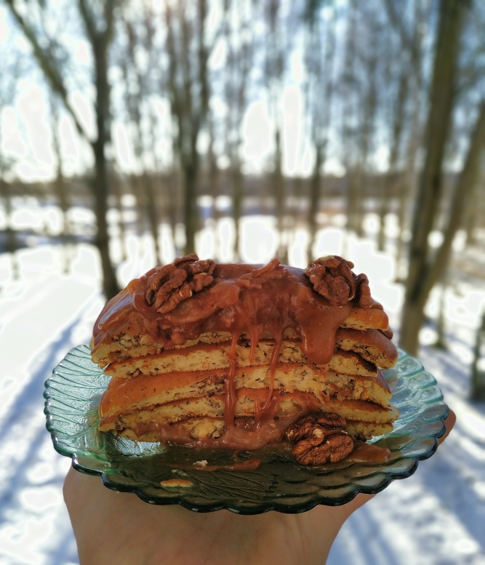 Панкейки с грецкими орехами рецепт с фото пошаговый от Екатерина  Виноградова🏃‍♂️ - Овкусе.ру