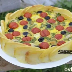 Киш в картофельной основе