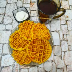 Картофельные вафли с сыром в вафельнице из пюре