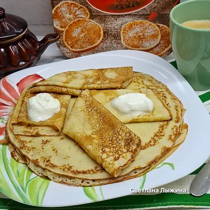 Ажурные блины на кислом молоке