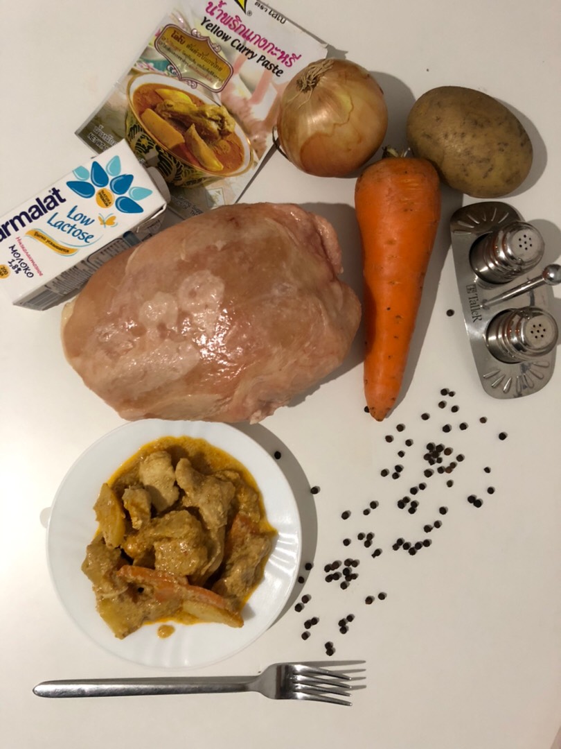 Курица карри с овощами
