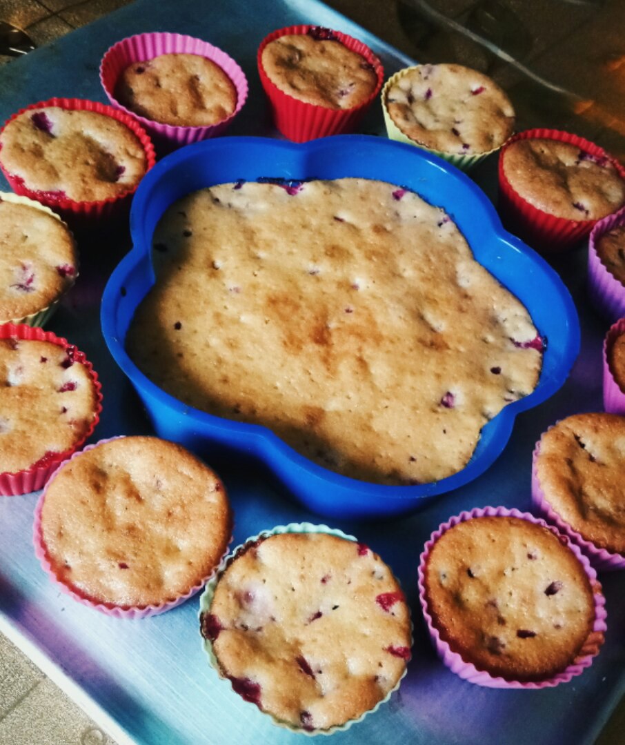 Маффины со смородиной