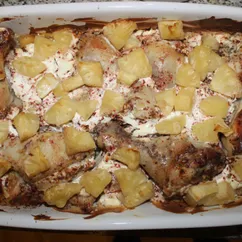 Куриные ножки с ананасами