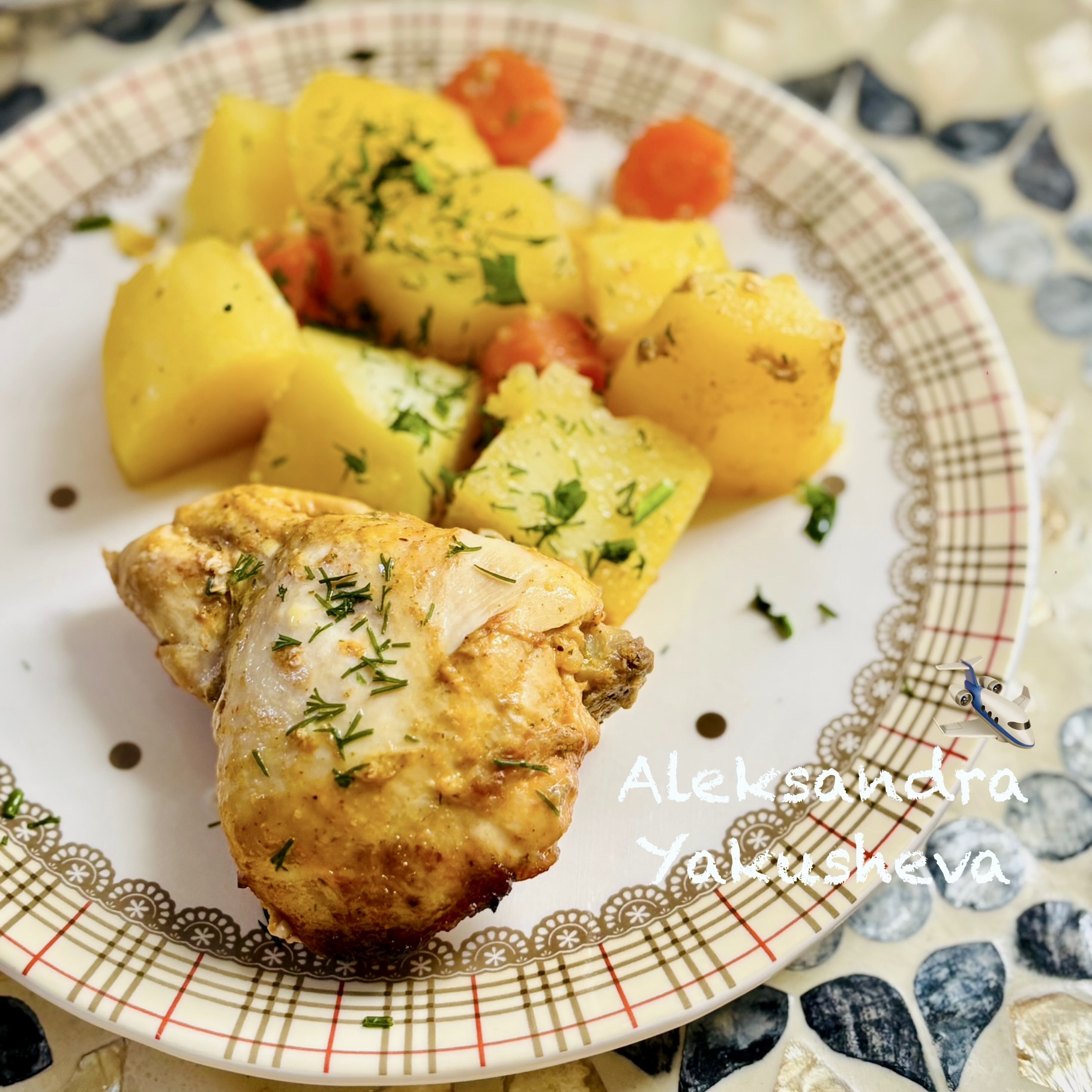 Курица с картошкой в рукаве (или пакете) для запекания