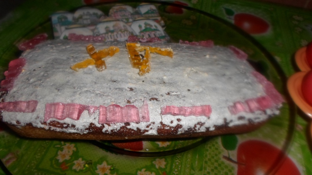 Сливочный кулич с апельсиновыми цукатами
