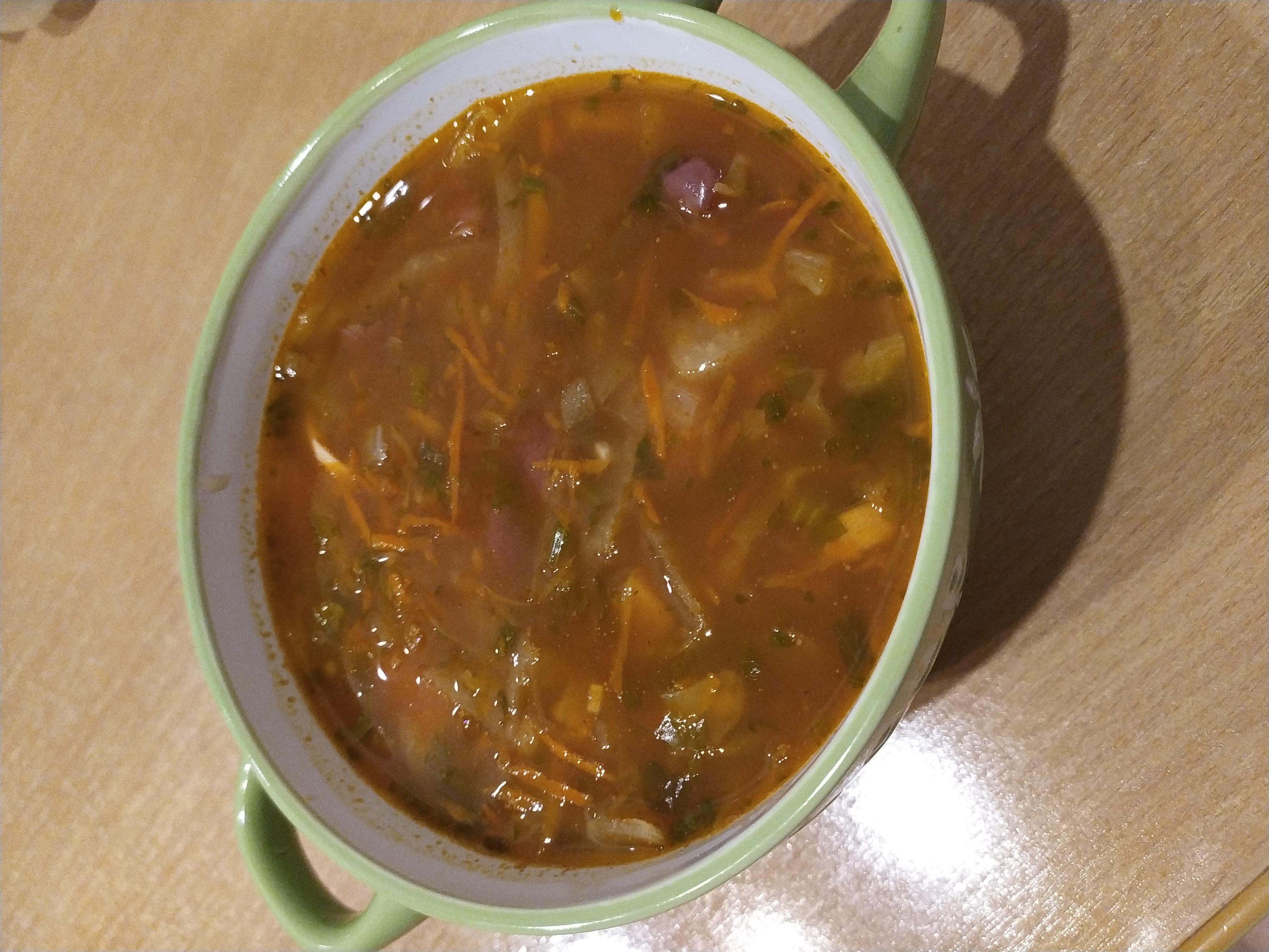 Солянка с фасолью и квашеной капустой