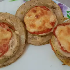 Кабачки с помидоркой в духовке🍅🧀