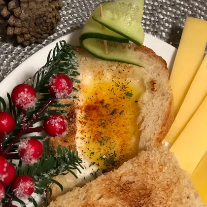 Хлеб обжаренный с яйцом