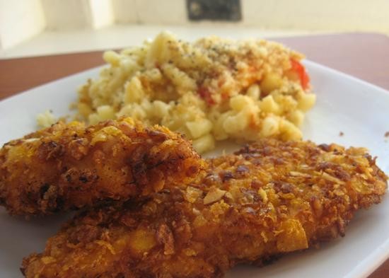 Макаронная запеканка с курицей в овсянке