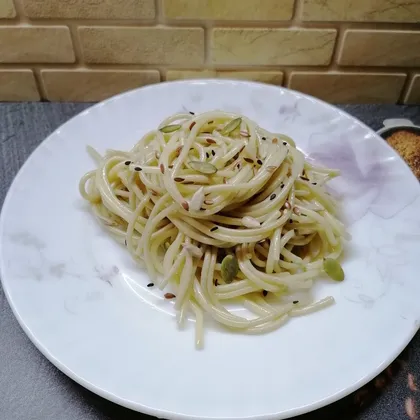 Шпинатные спагетти
