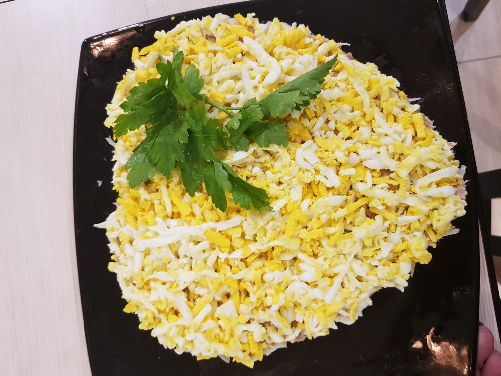 Салат Мимоза с рисом , пошаговый рецепт с фото