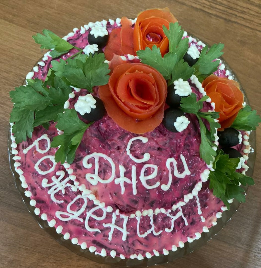 Салат двухъярусный Сельдь под шубой