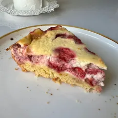 Пирог песочный с творогом и ягодами (без глютена)