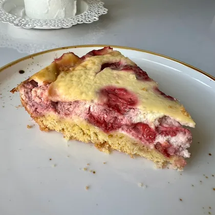 Пирог песочный с творогом и ягодами (без глютена)