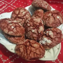 Печенье с трещинками Красный бархат 