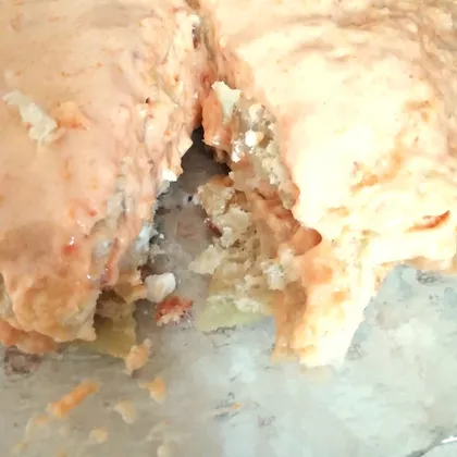 Бисквитный торт с зефирным абрикосовым кремом
