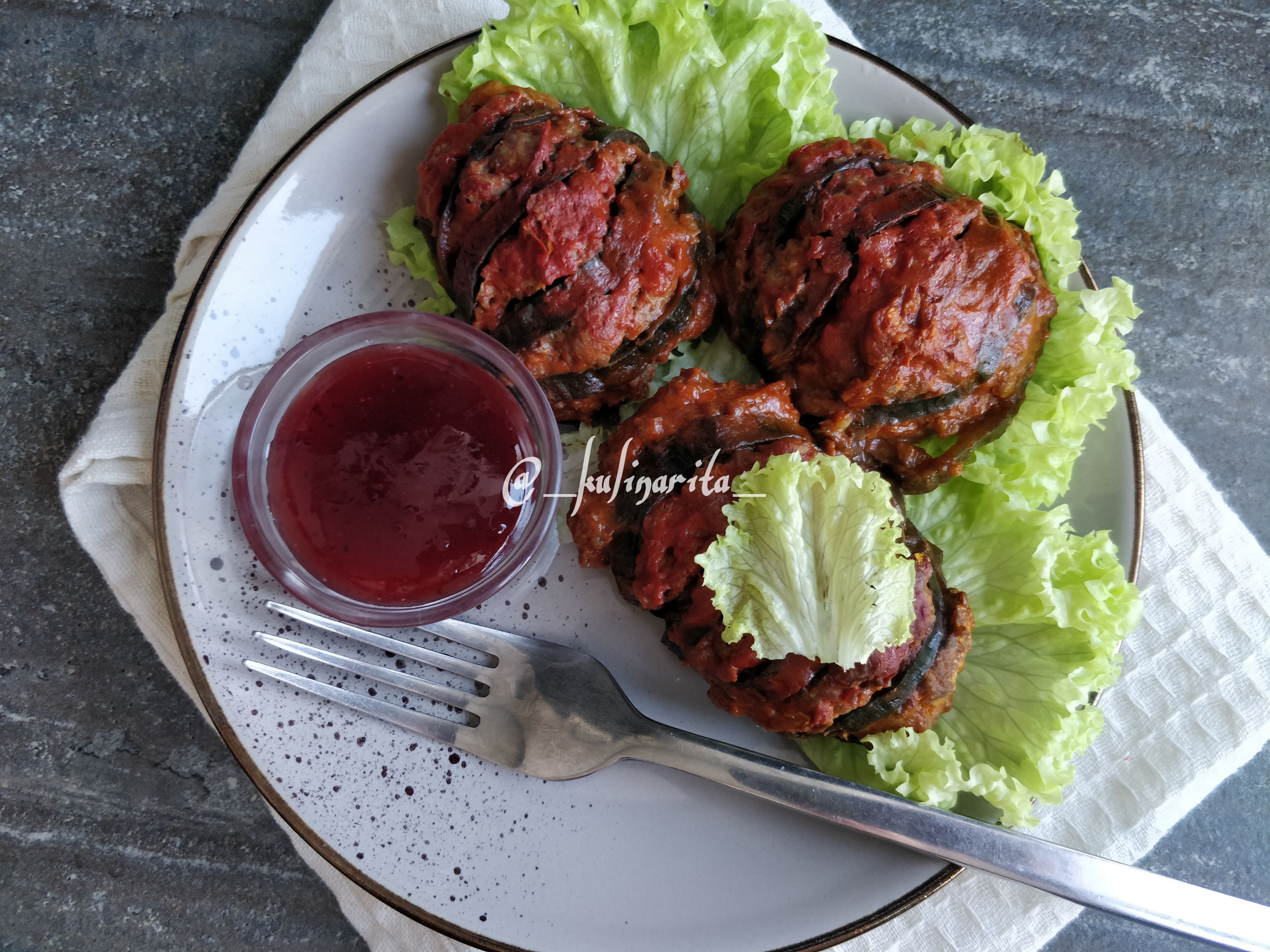 Баклажаны "гармошкой" с фаршем