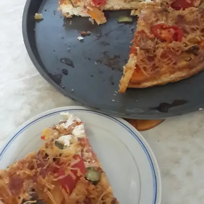 Пицца без теста - на лепешке