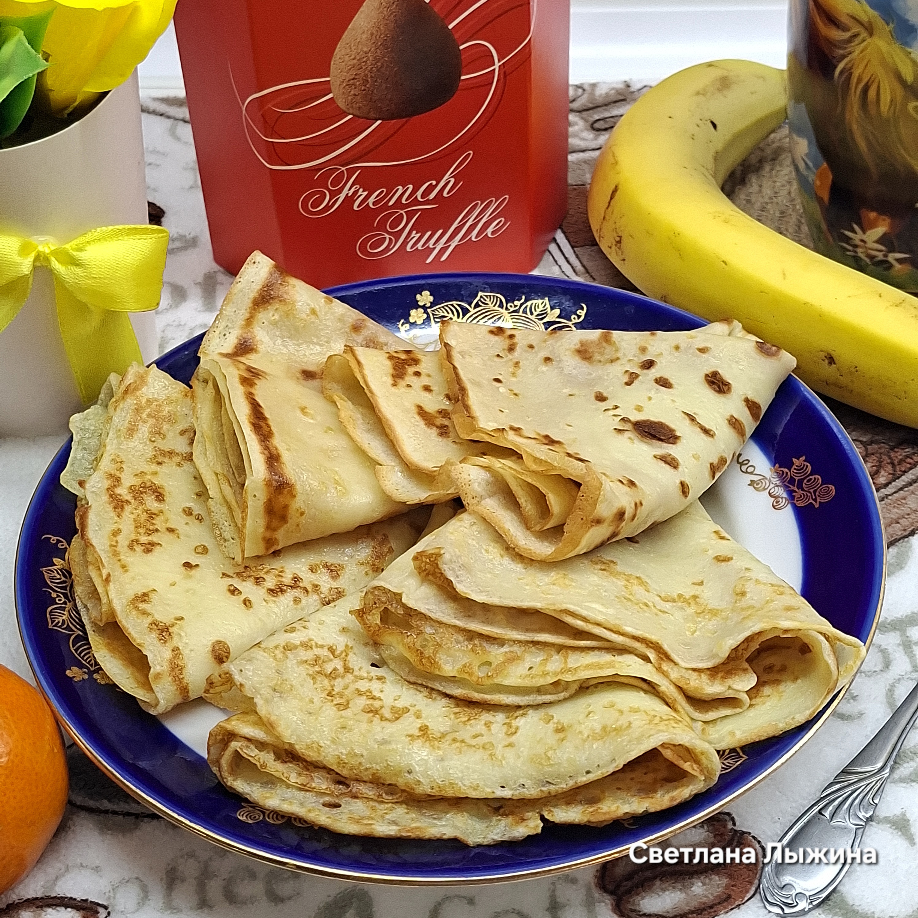 Блинчики на молоке (классический вариант)