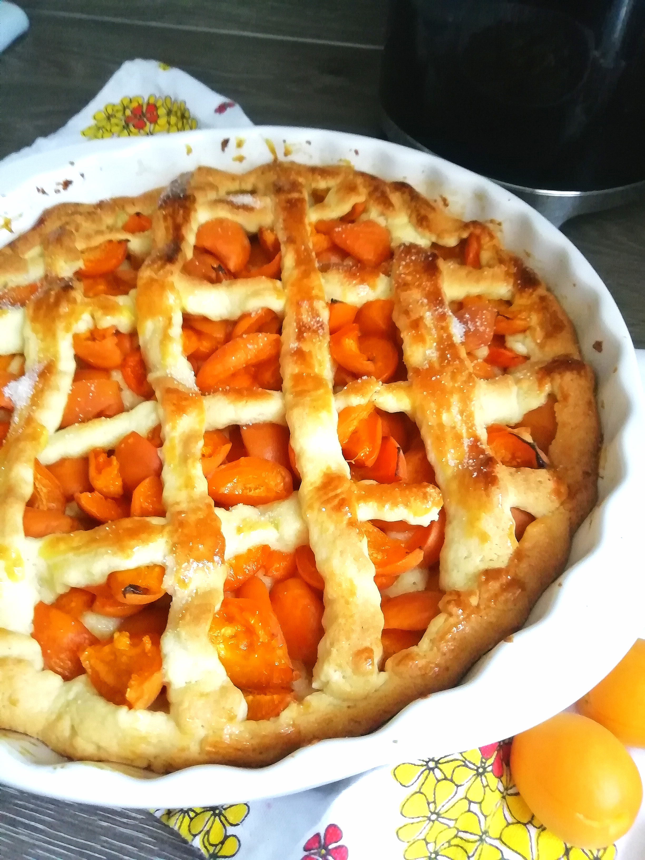 Песочный пирог с абрикосами и заливкой, пошаговый рецепт с фото