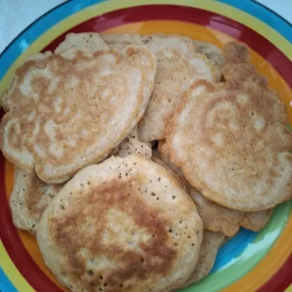 Оладьи из мацовой муки и муки зеленой гречки