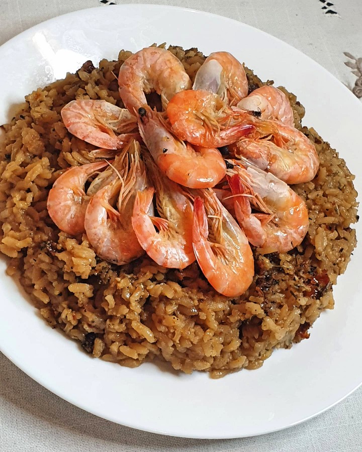 Ризотто с королевскими креветками