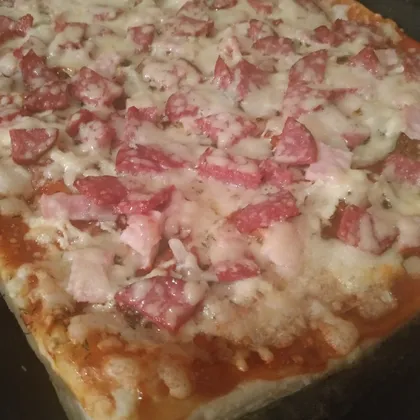 Пицца из слоеного теста #пицца