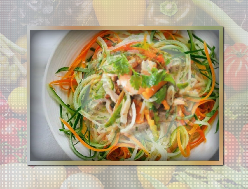 Салат маринованный с креветками без соли