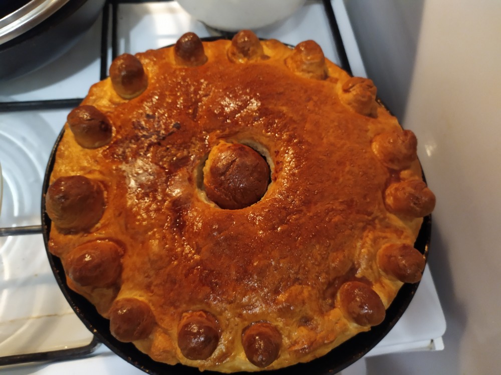 Пирог с картофелем и мясом