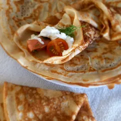 Блины на сыворотке, оставшейся при готовке мягкого сыра 🥞