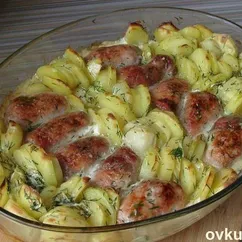 Мясные рулетики с картофелем в сливках