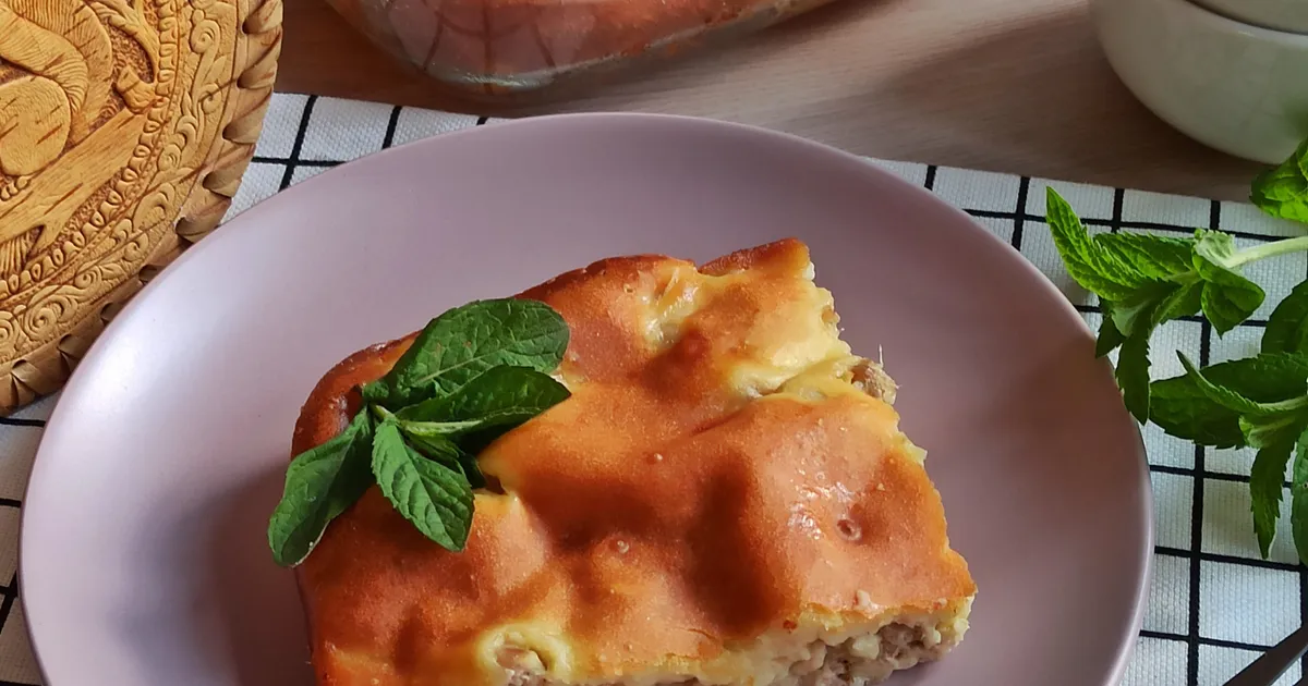 Заливной пирог с мясным фаршем 251 ккал рецепт с фото пошаговый от Светлана Лыжина / Амбассадор - Овкусе.ру