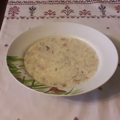 Куриный суп со сметаной