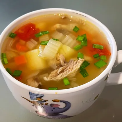 Суп с курицей и сельдереем