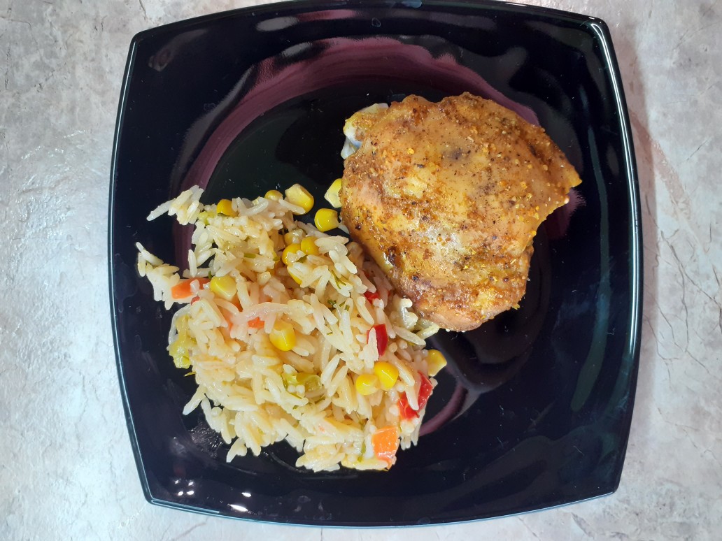 Овощной ризотто с курицей