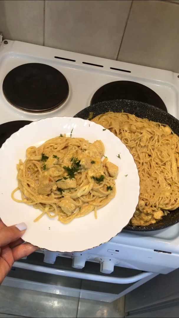 Паста с курицей Карри