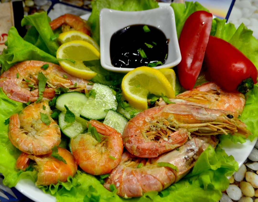 Креветки с терияки