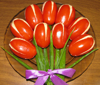 Закуска Букет из тюльпанов 🍅🍅🍅