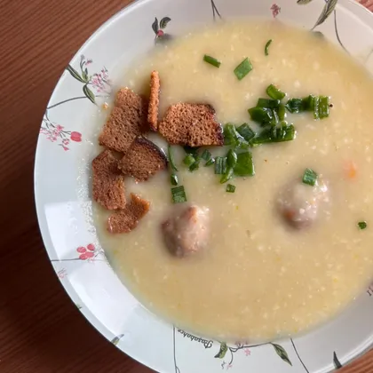 Суп-пюре овощной с фрикадельками