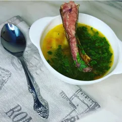 Гороховый суп с копчеными рёбрышками🤤