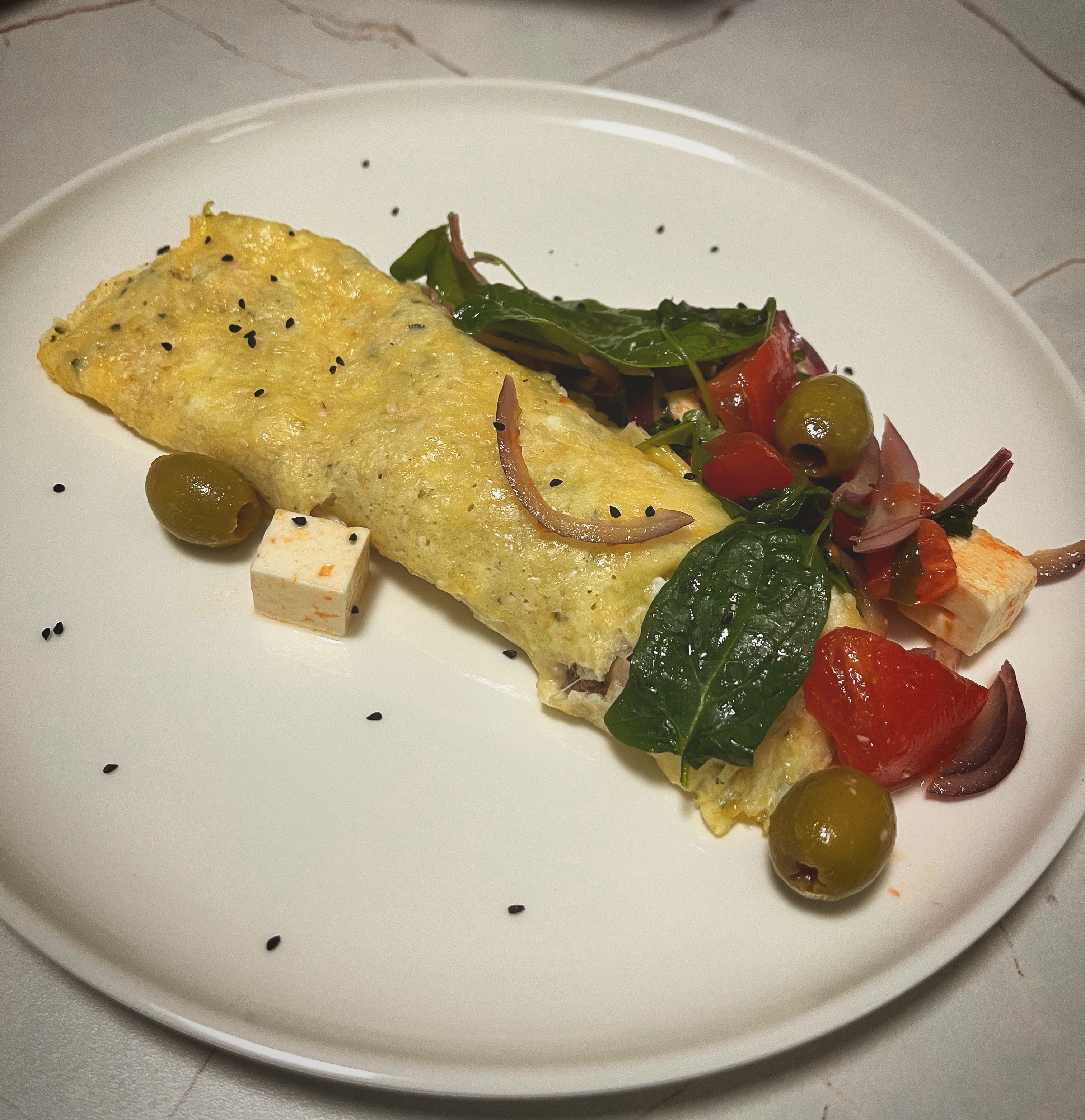 Сырно - яичный рулет  с курицей