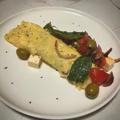 Сырно - яичный рулет  с курицей