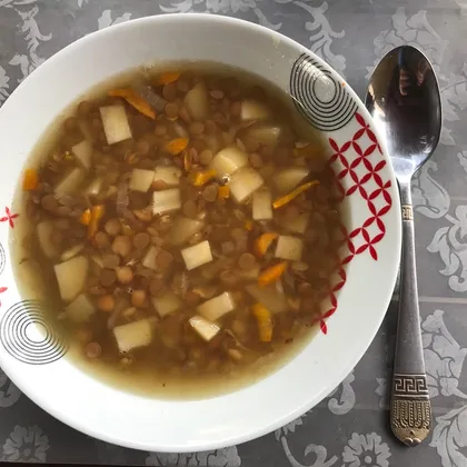 Чечевичный суп с копченостями в МВ