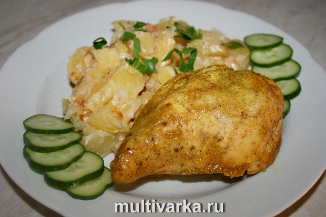 Курица в сливочном соусе в мультиварке — пошаговый рецепт с фото