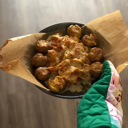 Картофель с куриным филе в духовке