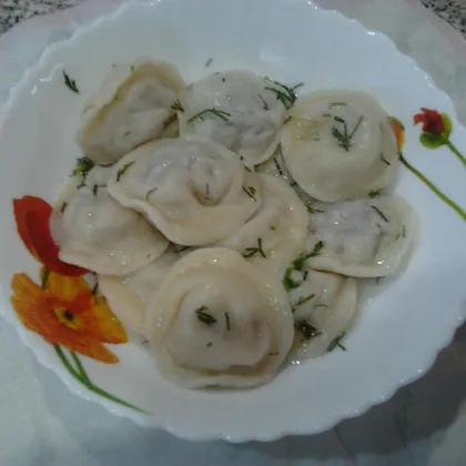 Варёные домашние пельмени