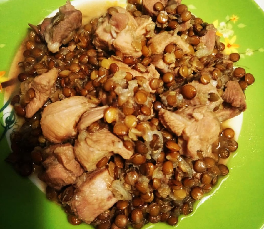 Чечевица с индейкой
