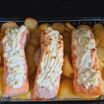Рыба запечённая с картофелем в духовке